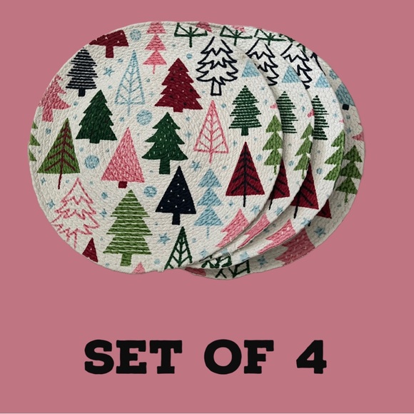 H for Happy Other - 🎉HOST PICK🎉Round Christmas Placemats (Set of 4)